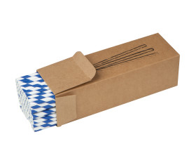 Set of 100 drink straws made of paper