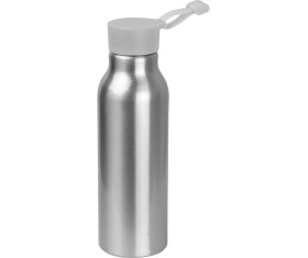 Metal drinking bottle with silicone lid