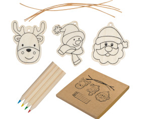 Christmas tree tag painting set