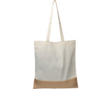 Carrying bag with jute bottom