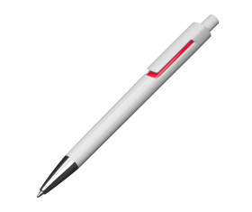 Stylo bille blanc avec applications colorées