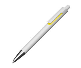 Stylo bille blanc avec applications colorées