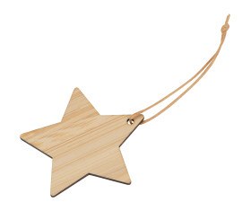 Kerstster als hanger van bamboo